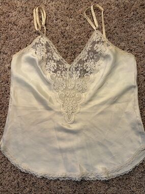 Chantilly Ivory Lace Satin Camisole